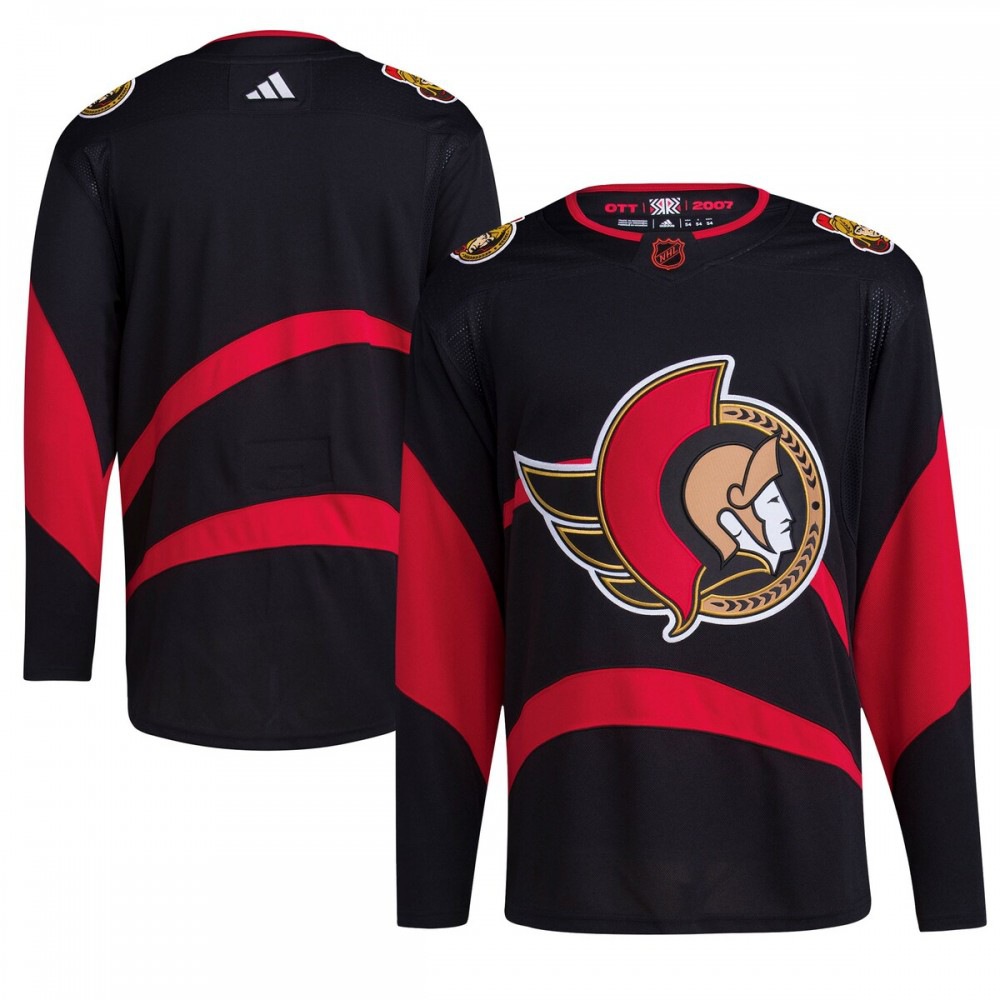 Ottawa Senators adidas Reverse Retro 2.0 Authentic Blank Jersey - Black-Pro Kit Vault | Brand New 26/27 Sports Jerseys